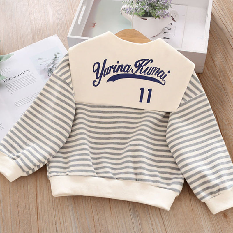 Boys' Striped Long Sleeve Hoodies for Spring Autumn