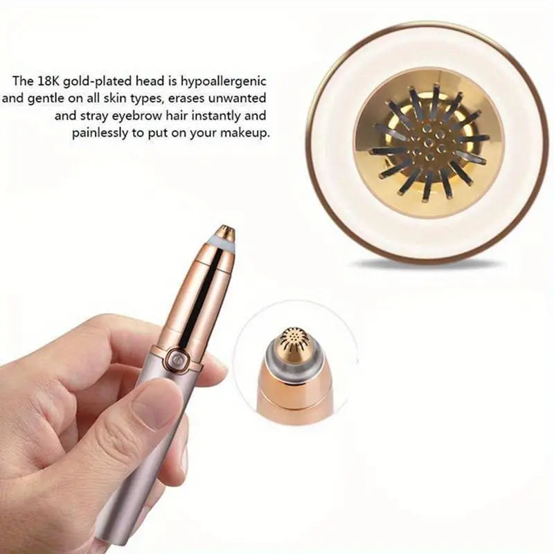 Painless Eyebrow Razors for Women - Battery Powered Shaver