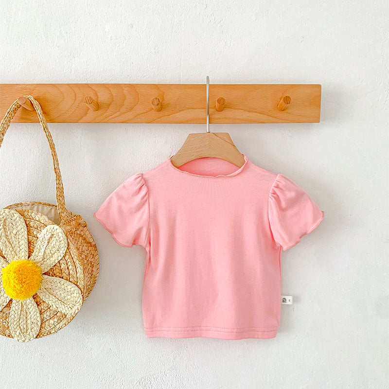 Newborn Short-Sleeved Baby T-shirt in Candy Colors