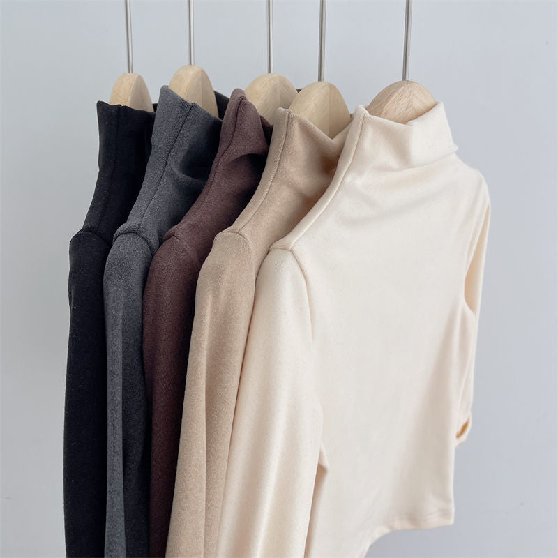 Boys' Turtleneck Fleece T-Shirts for Autumn & Winter