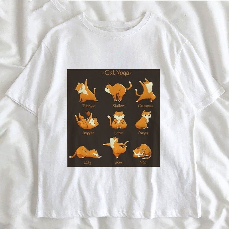 Cute Shiba Inu Couple T-Shirts for Students (Unisex)