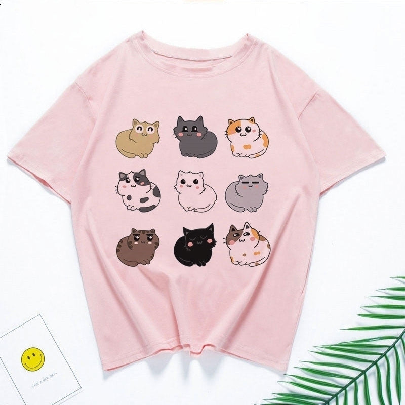 Cute Shiba Inu Couple T-Shirts for Students (Unisex)