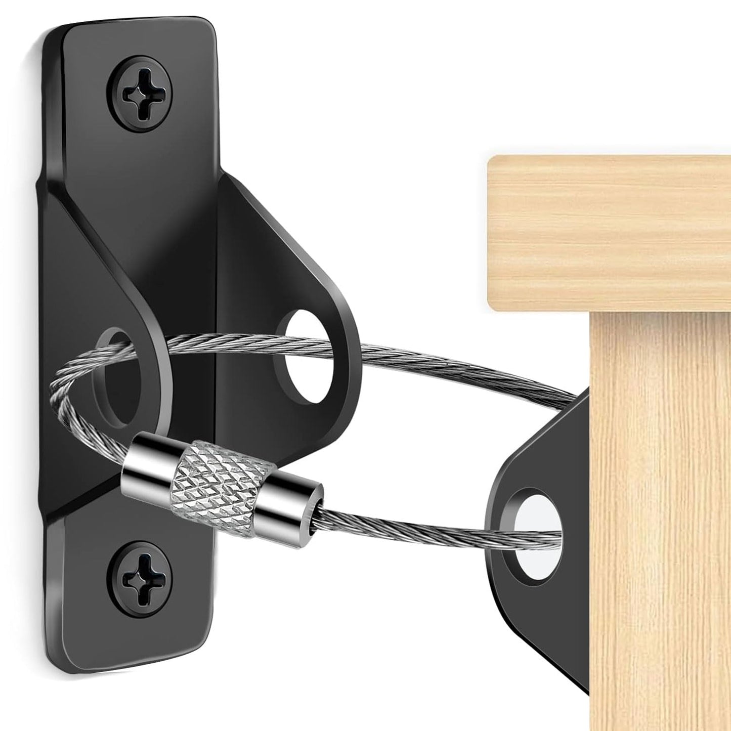 Furniture Anchors for Baby Proofing(6 Packs) Anti-tip Wall Anchor Kit Metal Earthquake Tip Resistant Furniture Brackets Furniture Secure Straps for Dresser Cabinet Bookshelf
