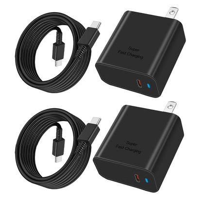 45W Samsung Super Fast Charger USB C Replacement - Android Super Fast Charger Type C for Samsung Galaxy S24 Ultra/S24/S24+/S23/S23+/S22/S22 Ultra/S22+/S21/ S23 Ultra Charger Fast Charging 2Pack