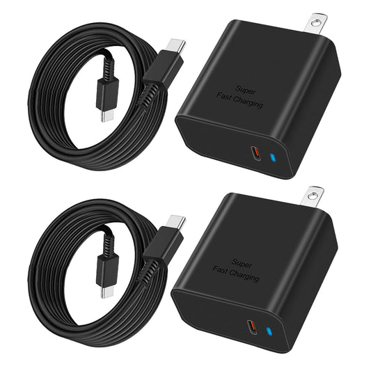 45W Samsung Super Fast Charger USB C Replacement - Android Super Fast Charger Type C for Samsung Galaxy S24 Ultra/S24/S24+/S23/S23+/S22/S22 Ultra/S22+/S21/ S23 Ultra Charger Fast Charging 2Pack
