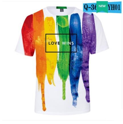 Rainbow Couple Short Sleeve T-Shirts (Matching Set)
