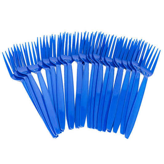Blue Plastic Forks (50 Pieces) - Blue Forks for Parties Lightweight Plasticware Colored Plastic Forks Plastic Utensils Disposable Cutlery for Occasions Party Plastic Forks Blue Orchards