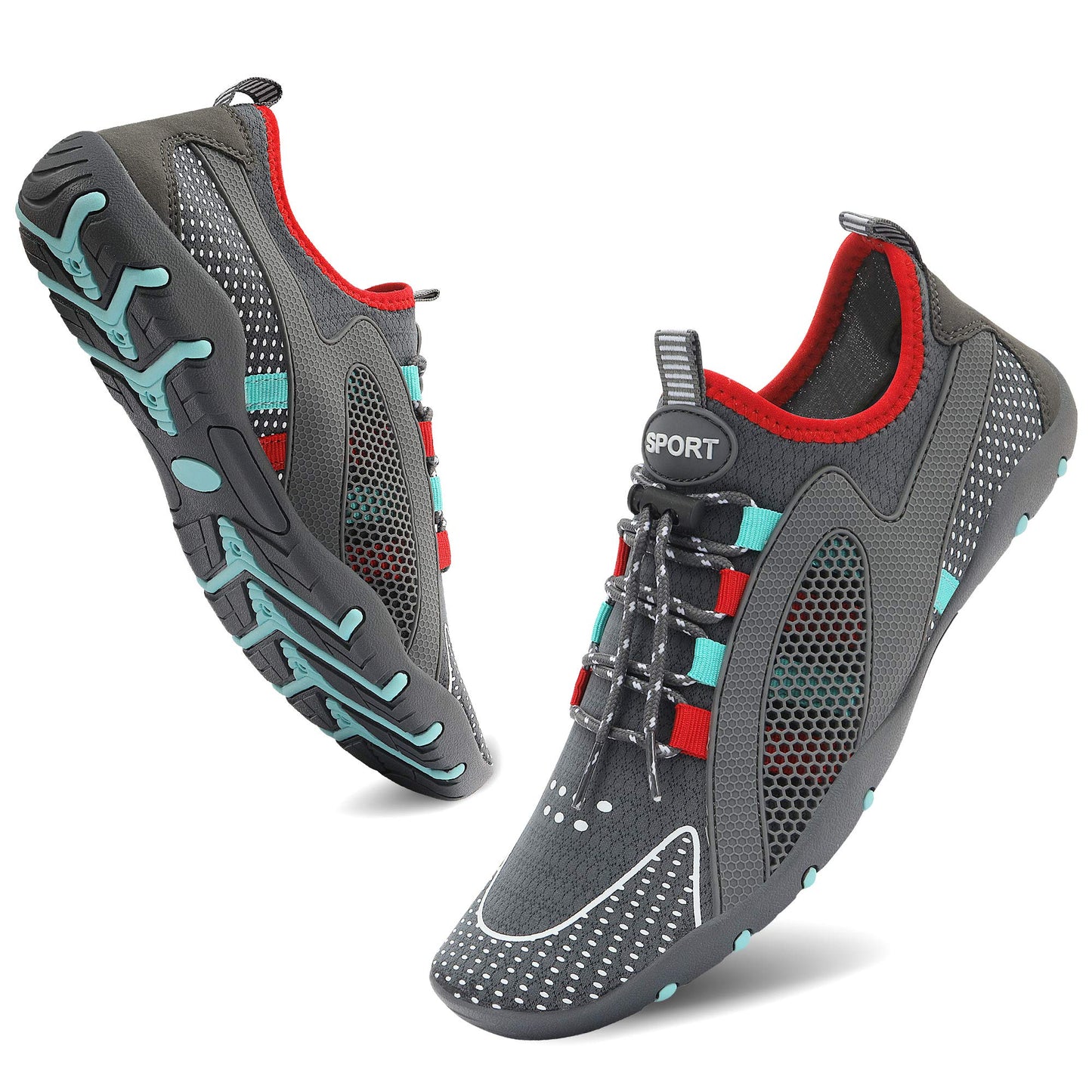 MAYZERO Womens Water Shoes Mens Swim Shoes Pool Kayak Surf Beach Shoes Quick Dry Aqua Shoes Wide Toe Hiking Water Shoes