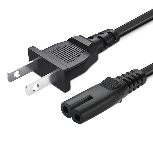 5Ft 2 Prong AC Power Cord for PS5 PS4 PS3 PlayStation 4 Slim Xbox Series S/Xbox Series X TV Replacement Power Cable for Roku Samsung LG TCL Toshiba TV Printer Power Cord