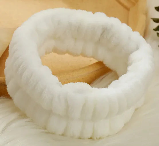 Simple Solid Color Face Wash Headband