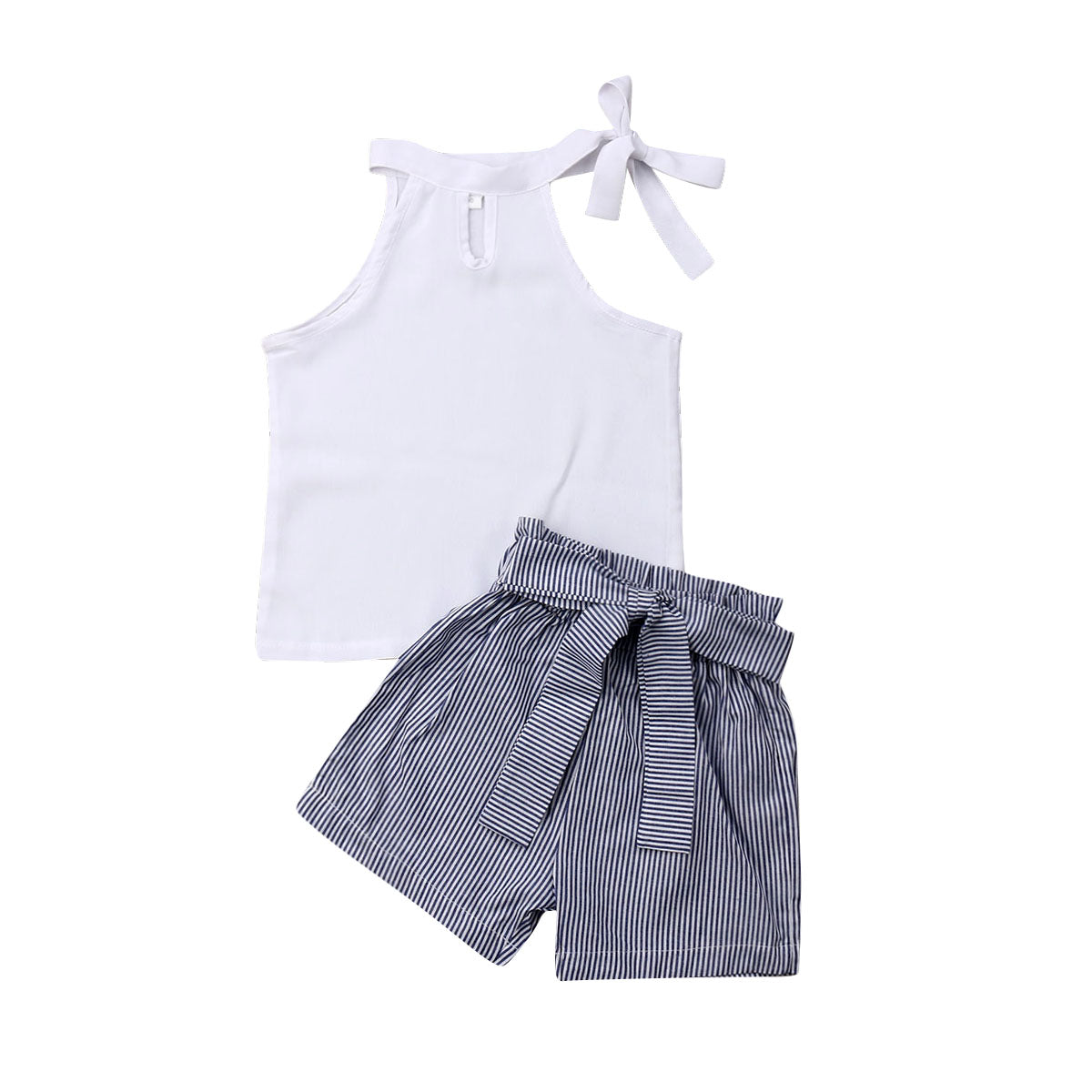 Summer Baby Girl Clothes Set: Sleeveless T-Shirt & Shorts