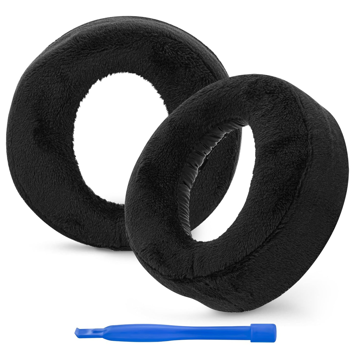 Linkidea Replacement Ear Pads for Sony PS5 Pulse 3D PlayStation 5 Pulse 3D Headphones Replacement Ear Cushions Ear Covers Headset Earpads (Velour/Black)