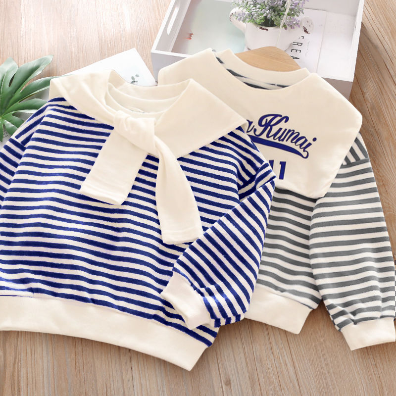 Boys' Striped Long Sleeve Hoodies for Spring Autumn