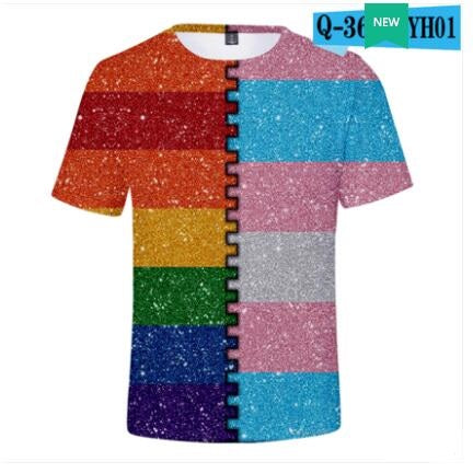 Rainbow Couple Short Sleeve T-Shirts (Matching Set)
