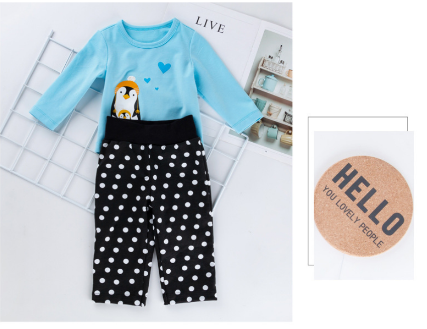 Pink Cartoon Animal Baby T-Shirt and Pants Set