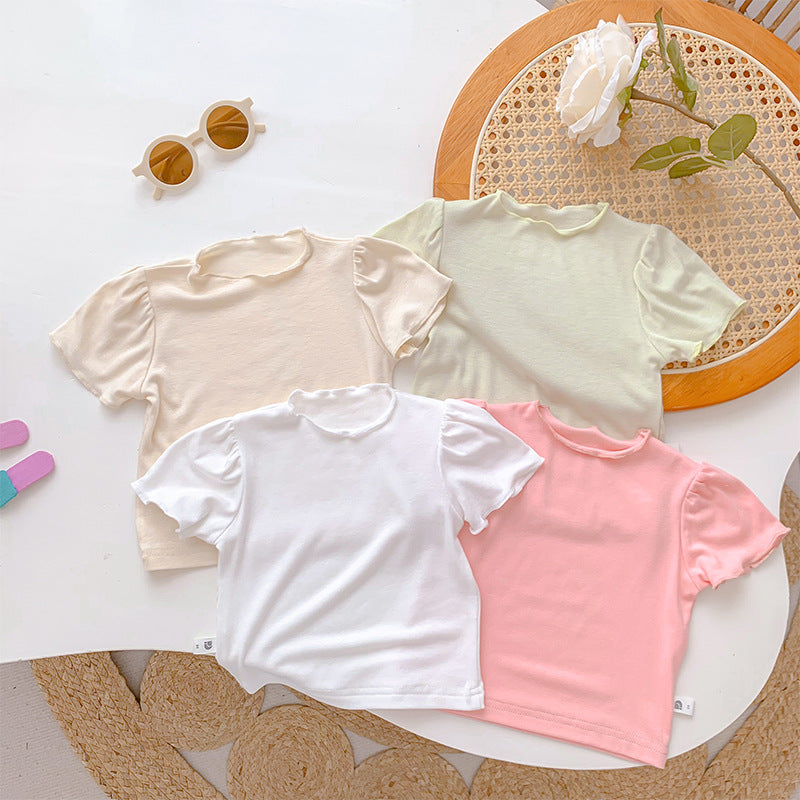 Newborn Short-Sleeved Baby T-shirt in Candy Colors