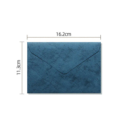 Handmade Blue Cowhide Envelopes for DIY Invitations