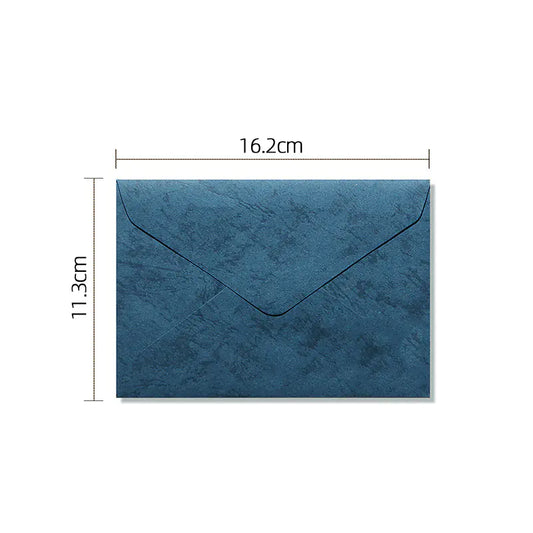 Handmade Blue Cowhide Envelopes for DIY Invitations