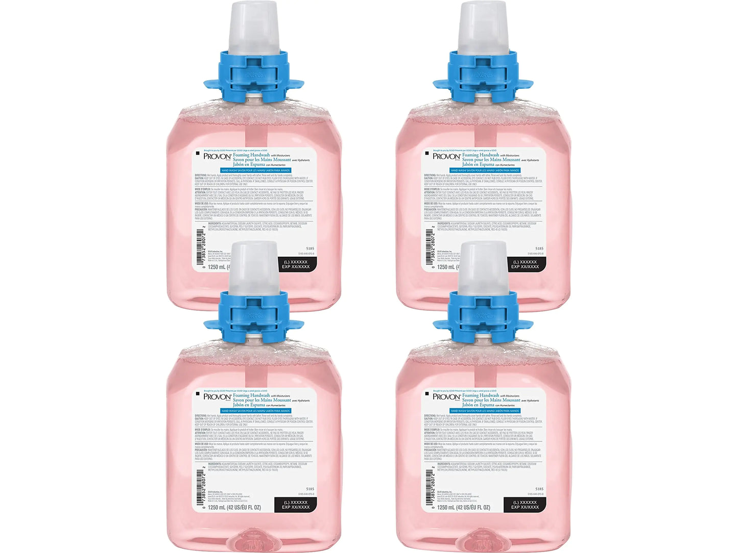 PROVON Foaming Handwash with Moisturizers Cranberry Fragrance 1250 mL Foam Hand Soap Refill for PROVON FMX-12 Push Style Dispenser - 5185-04