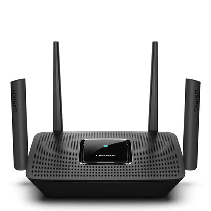 Linksys AC3000 Smart Mesh Wi-Fi Router for Home Networks MU-MIMO Tri-band Wireless Gigabit Mesh Router Fast Speeds of up to 3.0 Gbps Coverage of up to 3000 Sq Ft Up to 25 Devices MR9000 (Renewed)