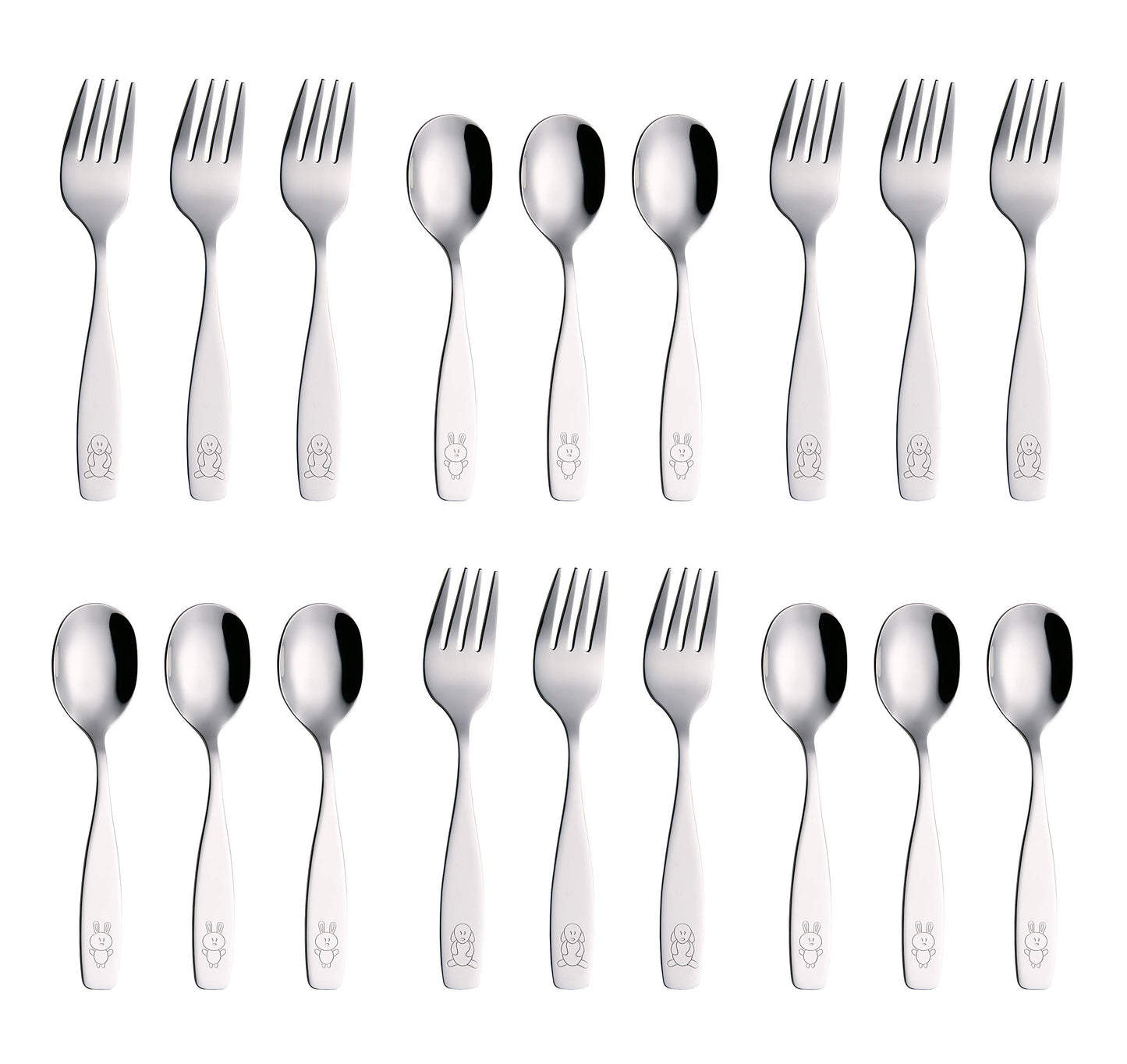 ANNOVA Childrens Flatware Set (SS S18 Forks & Spoons)