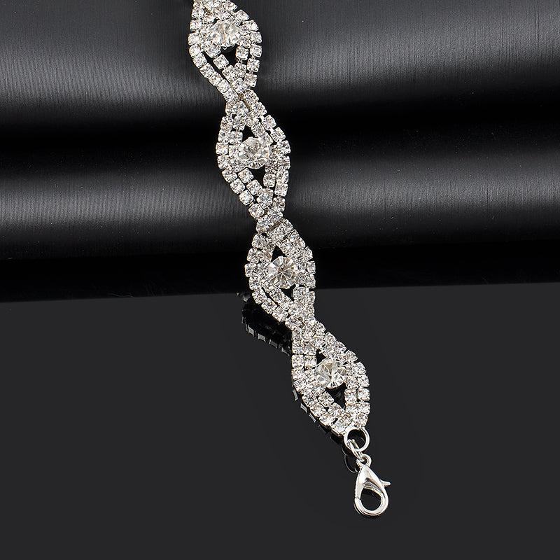 Crystal Bracelet with Sparkling Diamonds