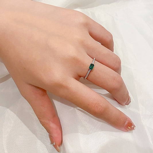 "Fine Row Diamond Ring with Mosang Diamonds"