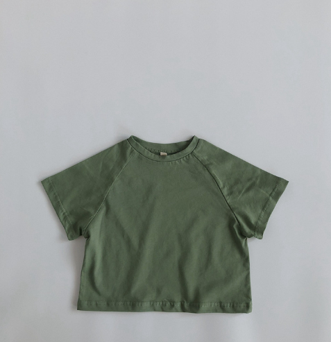 Boys' and Girls' Loose Basic Short Sleeve T-Shirts