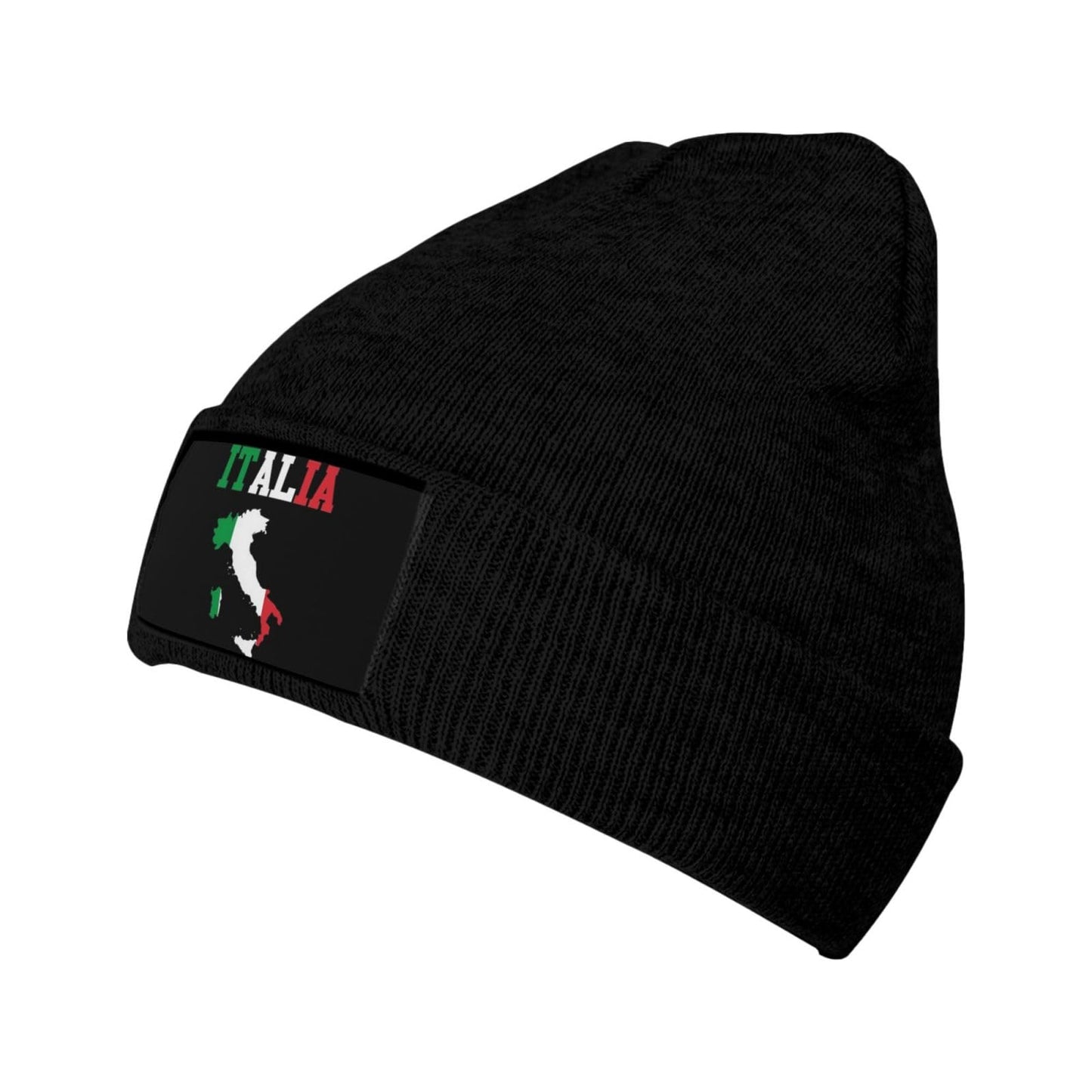 MANQINF Cute Italy Flag Beanie Hats for Men Women Winter Knit Hat Warm Slouchy Italian Beanies Cuffed Skull Cap