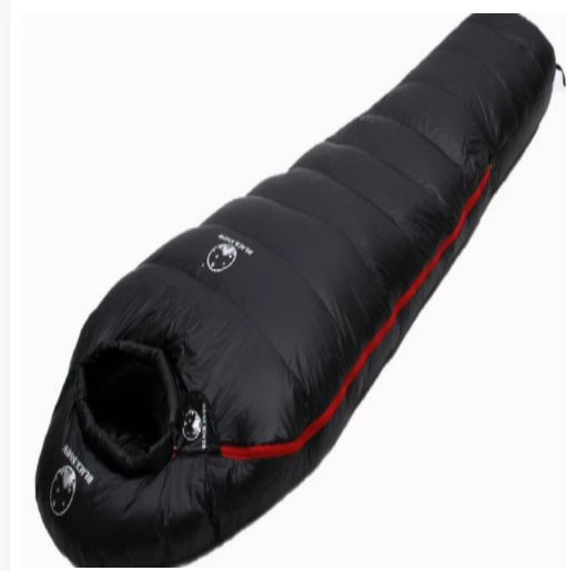 Goose Down Warm Sleeping Bag for Camping (Single)