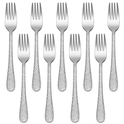 9-Piece Stainless Steel Kids Forks HaWare Toddler Forks Kids Silverware Preschooler Utensils Baby Forks for Self Feeding Mini Flatware Set for Home Kitchen School Healthy and Dishwasher Safe