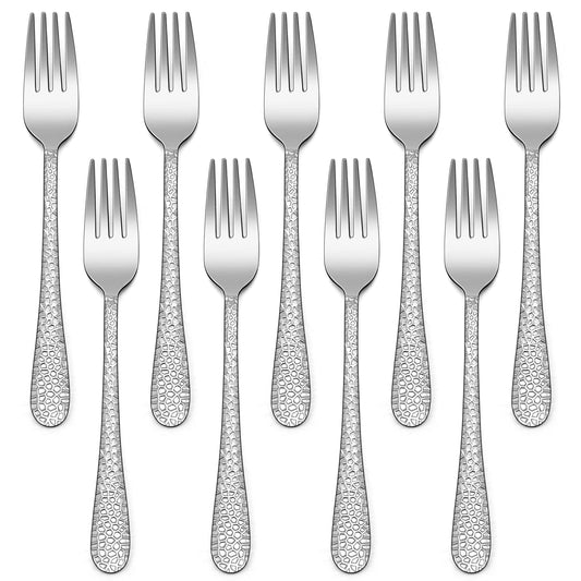 9-Piece Stainless Steel Kids Forks HaWare Toddler Forks Kids Silverware Preschooler Utensils Baby Forks for Self Feeding Mini Flatware Set for Home Kitchen School Healthy and Dishwasher Safe
