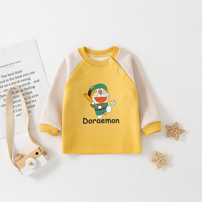 Baby Autumn Winter Warm Fleece Long Sleeve T-Shirt