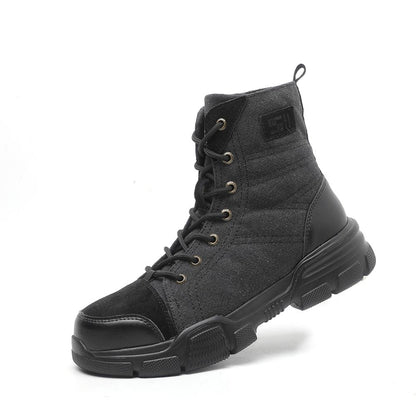 High-Top Steel Toe Safety Shoes for Work Protection