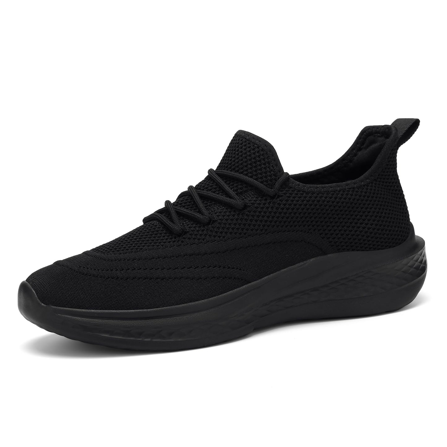 VAMJAM Mens Running Shoes Slip On Walking Shoes Non Slip Lightweight Workout Shoes Breathable Gym Sneakers Fashion Mesh Sneakers Allblack Size 13