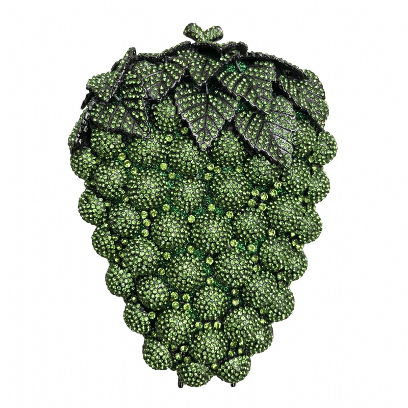 Grape Studded Diamond Evening Bag with Diamonds