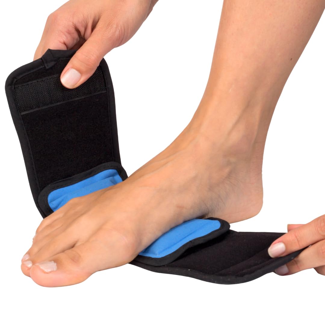 NatraCure Ice Pack for Injuries Wrap - Small Reusable Wrist Wraps for Pain Swelling Inflammation Foot Pain Relief Gel Ice Pack Ice Packs Small Ice Packs Cold Packs - Size: Regular w/ 14" Strap