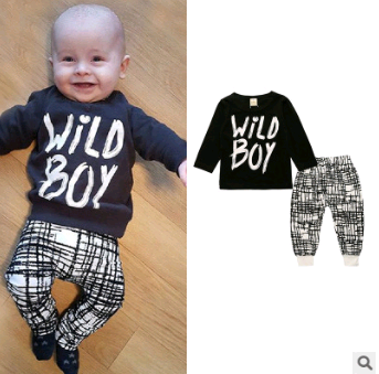 Spring Autumn Long Sleeve T-Shirt Baby Outfit Set