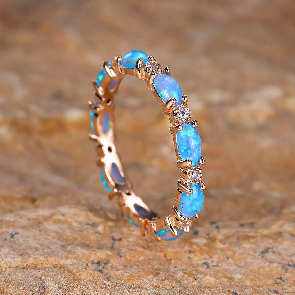 Platinum Heart-Shaped Opal Ring with Diamonds