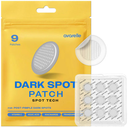 AVARELLE Dark Spot Patches (9 CT) | Dark Spot Acne Patches for Face & Body with Vitamin C | Pimple Patches for Post-blemish Skin Care with Niacinamide Tranexamic Acid & Kojic Acid