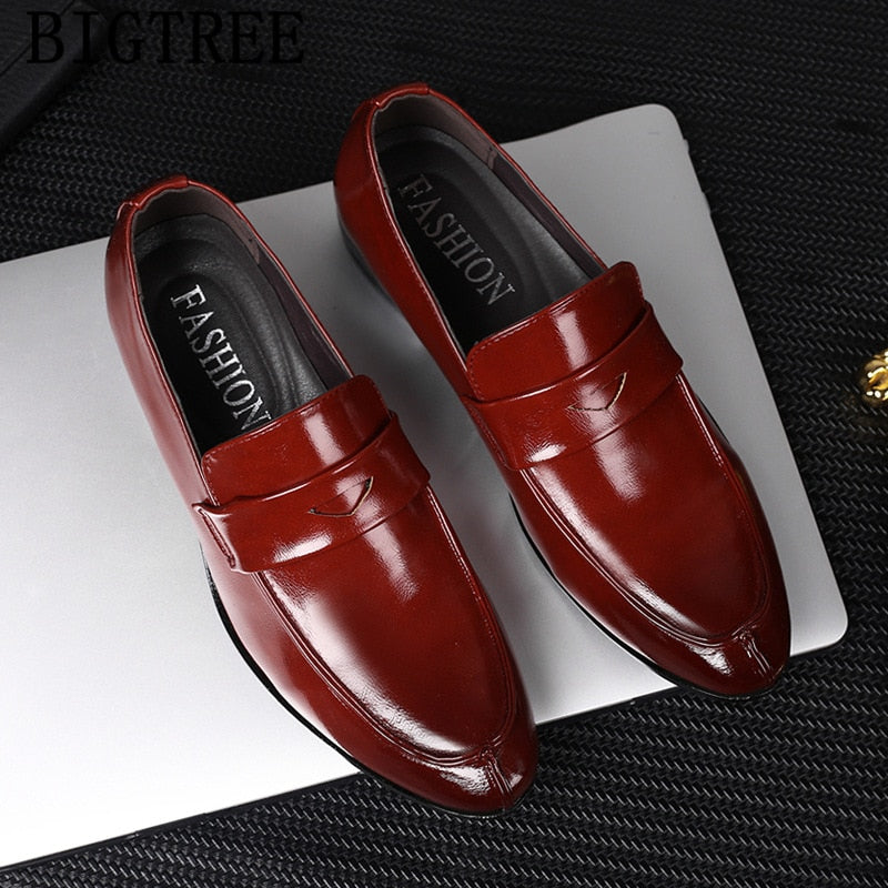Men's British Style Pointed Toe Business Dress Shoes