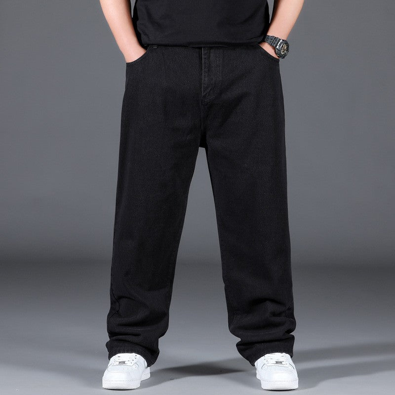 Trendy Plus Size Loose Straight Men's Jeans