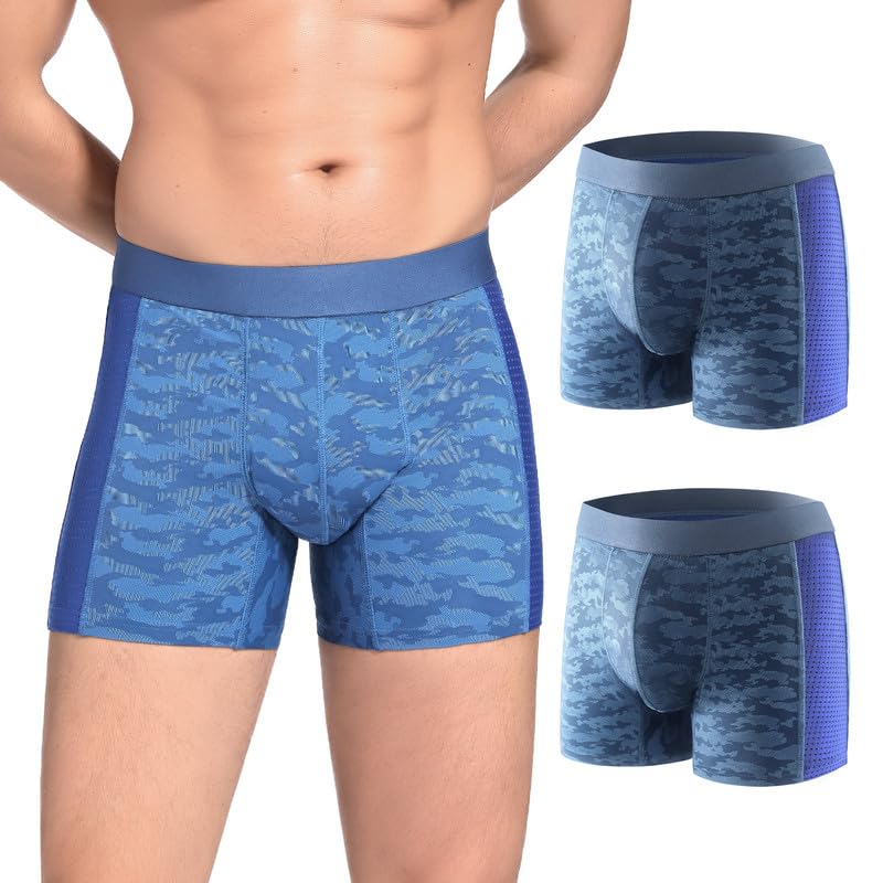 Incontinence Underwear for Men Washable Mens Incontinence Underwear for Bladder Leakage 80ML Breathable Reusable Leak Proof Underwear for Men Incontinence Boxer Briefs 2 PACK X-Large