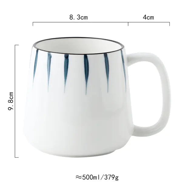 Large Handpainted Ceramic Coffee Tea Milk Mugs