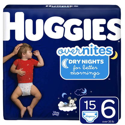 HUGGIES OverNites Diapers Size 6 15 ct. Overnight Diapers (Packaging May Vary)