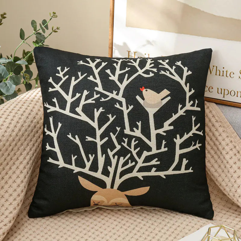 Linen Printed Pillows for Car and Couch Decoration