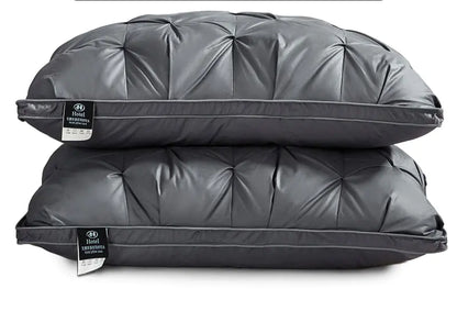 Feather Pillows with White Goose Neck Guards (Pair)