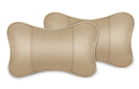 2pcs Multi-color Leather Car Neck Pillows for Support