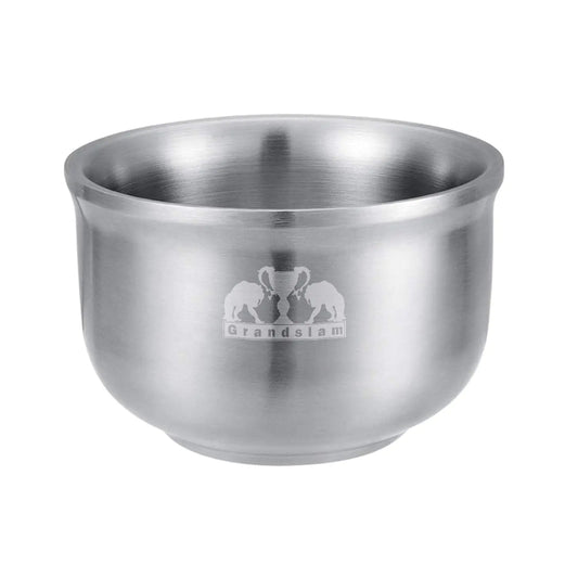 Grandslam Shaving Soap Bowl 304 Heavy Duty Stainless Steel Shaving Lather Bowl for Men Double Layer Heat Preservation Create Rich Shaving Cream and Keep Your Lather Warm
