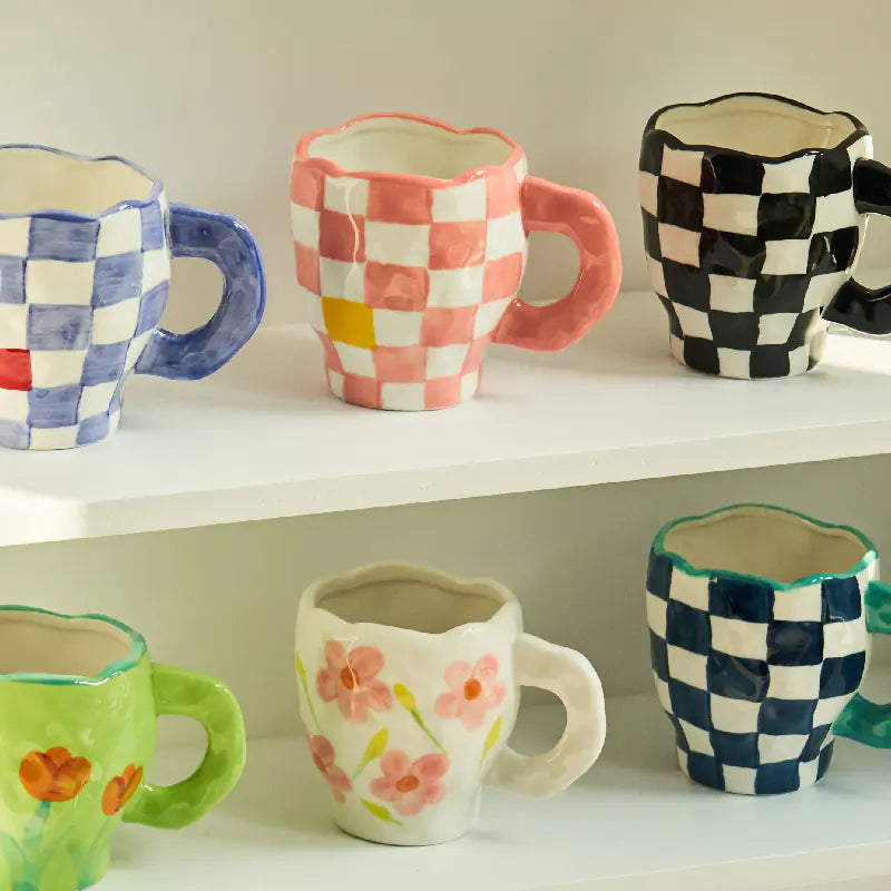 Handmade Hand-Painted Ceramic Coffee and Tea Mugs